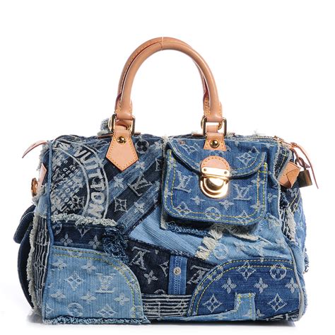 louis vuitton denim patchwork speedy